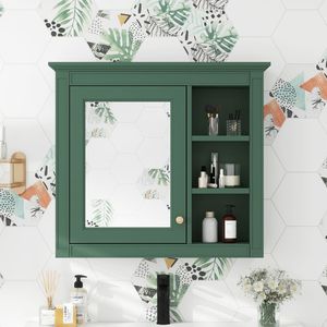 Moderno Armadietto da Bagno a Parete 30 X 28 con Specchio Portamedicinali, Specchi da Bagno Premium - Product Image 1