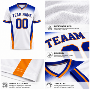 เสื้อฟุตบอลผู้ชายแบบกำหนดเอง เสื้อฟุตบอลระบายอากาศแห้งเร็วแบบซับลิเมชั่นสำหรับสโมสร ทีม และการสั่งซื้อจำนวนมาก - Product Image 3