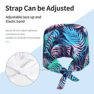<b>Plain</b> Purple Cotton Woven Hospital Scrub Hat Reusable Medical Surgical <b>Cap</b> with Needle Detection Adjustable Men's Nurse Headwear - Product Image 6