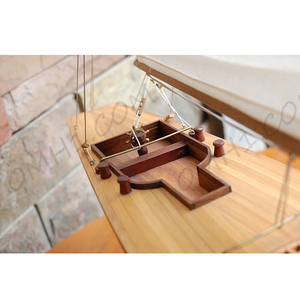 Constellation <b>Small</b> Nautical Cedar Wood Sailboat Schooner Yacht Model Painted Durable Tabletop NEW OMH Vietnam Home Decoration - Product Image 2