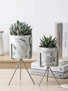 Nordic Handcrafted Metal Planter - Product Image 2