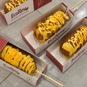 Clear <b>Window</b> Biodegradable Eco-Friendly Disposable Takeaway Boxes for Hot Dogs Corn Dogs & Waffle Carrying - Product Image 6