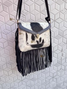 Sac à main à franges en fourrure de vachette de style occidental Sac à franges de bohème Hair On Hair On Hair New Design Gypsy Fringe Bags - Product Image 3