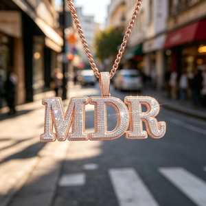 Two Tone Iced Out Custom Name Moissanite Letter Pendant Sparkling Stones 925 Sterling Silver Perfect Personalized Jewelry Gift - Product Image 5