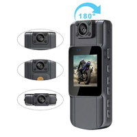 Caméra de tableau de bord de voiture 4K UHD L11 Batterie 1000mAh 180° °   Caméra miniature portable avec objectif inclinable et rotatif, contrôle par application WiFi, écran LCD de 1,5 pouces