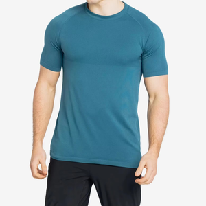 Camiseta 100% algodón para hombre, corte holgado, estampada, venta al por mayor, camisetas extragrandes para hombre, estampadas, de algodón liso, manga corta, sin estampado. - Product Image 1