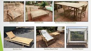 Modern Design Natural Color Bamboo <b>Daybed</b> for <b>Outdoor</b> Use in Hotels Beach Resorts Villas - Product Image 3