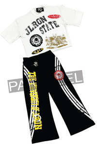 Conjunto Deportivo Informal de 2 Piezas para Hombre, de Algodón, Tejido de Punto de Secado Rápido, Camiseta y Pantalones Deportivos de Verano - Product Image 2