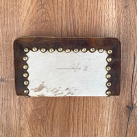 Dompet kulit sapi asli wanita, dompet ramping kulit asli, dompet genggam ritsleting kulit sapi, dompet hadiah untuk wanita