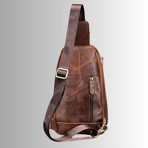 <b>Men</b> Waterproof Crossbody <b>Messenger</b> Leather Single Shade Sling <b>Bag</b> Customized Anti Theft <b>Men</b> Travel Chest Sling <b>Bag</b> - Product Image 2