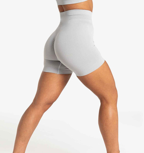 Custom logo Seamless Women Sports Fitness Shorts Scrunch Butt <b>Tummy</b> <b>Control</b> Solid Short Leggings Skin Friendly Yoga Shorts - Product Image 5