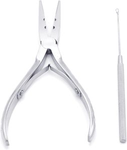 คีมต่อผม เครื่องมือสแตนเลสสำหรับติดตั้งและถอดออก พร้อมกระเป๋าซิป - Product Image 5