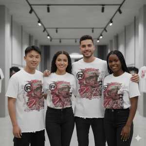 เสื้อยืดพิมพ์ลาย DTG แบบสั่งทำพิเศษสำหรับผู้ชาย ทรงโอเวอร์ไซส์ ผ้าฝ้าย 100% สไตล์สตรีทแวร์ คอกลม แขนปกติ - Product Image 5