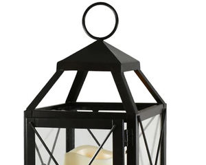 Lanterne en métal décorative d'extérieur noir mat, style moderne, porte-bougie, support de bougie, fait main, personnalisable, vente chaude - Product Image 2