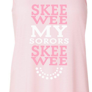 Camiseta sin mangas AKA Skee Wee My Sorors, color rosa claro, para fitness y entrenamiento, ropa de hermandad griega - Product Image 5