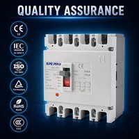 Mini-interrupteur différentiel intelligent à commande facile, réglable, DC 1000V, en cuivre, 125A, capacité de coupure 20kA, unité de déclenchement thermique-magnétique, étanche, MCCB