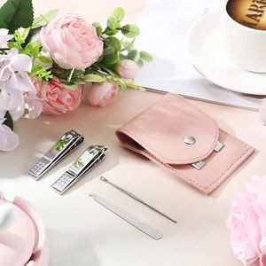 Factory Direct Japanese Steel Nail Clippers Set PU Leather Pouch Nail File Ear Pick Portable Manicure Kit - Product Image 2