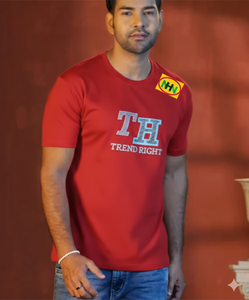 T-shirt pour homme de haute qualité, 100% coton tricoté premium, manches courtes, couleur unie, imprimé en sérigraphie, anti-boulochage, respirant - Product Image 2