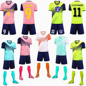 Men's Soccer Jersey Set Striped Sublimated Short Sleeve Moisture Wicking <b>Athletic</b> Fit All Seasons - Product Image 6