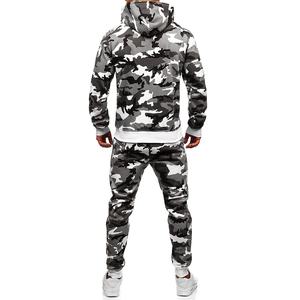 Custom 100% Cotton Terry Grey Camo <b>Oversized</b> Men's Tracksuit Set-Sportswear Sweat Suits Hoodie and <b>Sweatpants</b> for Spring - Product Image 6