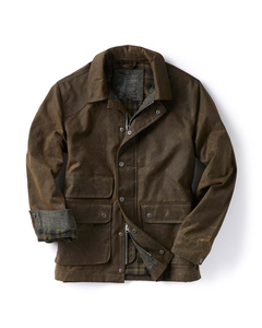 SUQAINA FASHION GARMENTS Men's Winter Breathable Wax Cotton Casual Jacket Turn-down Collar <b>Covered</b> <b>Button</b> Closure Waterproof - Product Image 1