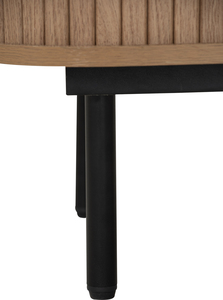 Industrial Metal Frame <b>Oak</b> Colour Body MALMO Side <b>Table</b> Urban Interior Lounge and Sturdy <b>Bedside</b> Nightstand for Master Bedroom - Product Image 5