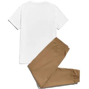 Winter Wear High Street Plus Size Mens T-shirt <b>Trouser</b> Set Breathable Quick Dry Knitted Fabric Low Moq Fashion Trendy Look - Product Image 4