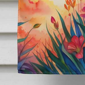 Alstroemerias Multicolor gran porche manga poste decorativo patio Banner ilustraciones Color casa bandera colgante de pared hecho duradero - Product Image 4