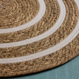 Classic Seagrass <b>Table</b> <b>Mat</b> with Cotton Dori | Eco Friendly Placemat Handmade Woven Dining Decor | Indian Manufacturer Exporter - Product Image 3
