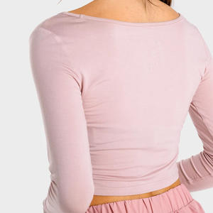 Camiseta Casual para Mujer, Diseño Recortado de Color Sólido, Estilo Urbano Moderno, Cómoda para Usar Todo el Día, Cuello Redondo, Económica, 2026 - Product Image 6