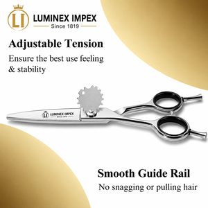 NYBL-55 5.5inch Straight <b>Left</b>-<b>handed</b> <b>Scissors</b> JAPAN 440C Sharp 58-59HRC Hardness Stainless Steel Handle Barber Shears Hair 28 - Product Image 1