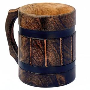Jarra de Cerveza de Madera Estilo Barril, con Inserto de Acero Inoxidable, Hecha a Mano, Rústica, para Pub o Restaurante, con Logotipo Personalizado - Product Image 2