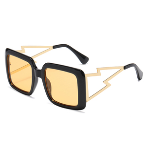 RTS New Custom <b>Large</b> Square PC+Metal <b>Frame</b> UV400 Sunglasses for Unisex 2026 Durable Design with Outdoor Protection - Product Image 5