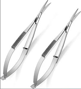 Stainless Steel Curved Sharp Embroidery <b>Scissors</b> for Eyebrow <b>Sewing</b> Needlework Crafting DIY Beauty Grooming Right-Handed - Product Image 3