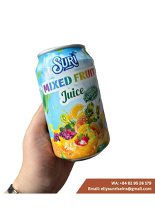 น้ำผลไม้ผสมซูริ กระป๋อง 330 มล. เครื่องดื่มผลไม้ธรรมชาติ 100 บริกซ์ ความบริสุทธิ์ 70% ผลิตในเวียดนาม (ELLY-WA +84 82 95 26 179) - Product Image 1