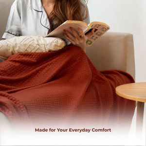 High Quality Diamond Knit <b>Blanket</b> 150x195cm Soft Breathable Heavy Weight <b>Throw</b> <b>Blanket</b> for Home Hotel - Product Image 2