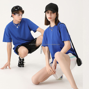 Camisetas de algodón cuadradas de gran tamaño a la moda de verano para mujer, camisetas informales personalizadas de manga corta con cuello redondo y patrón estampado - Product Image 1