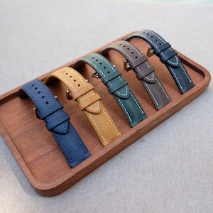 Correa de reloj de cuero genuino Bebele hecha a mano, venta al por mayor de lujo, bandas personalizadas de alta calidad, barra de liberación rápida de acero inoxidable - Product Image 6
