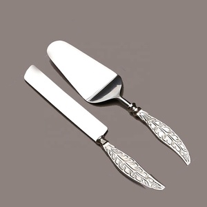 Serveur à salade en acier inoxydable, poignée longue gaufrée faite à la main avec plume linéaire, vaisselle de table de Design rustique en laiton, livraison gratuite - Product Image 2