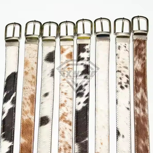 Cinturones de Cuero con Pelo de Vaca para Hombre |   Cinturones de Cuero Genuino Personalizados de Lujo |   Fabricante de Cinturones con Estampado Animal a la Moda - Product Image 6