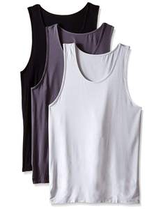 Débardeur Homme Blanc 100% Coton Respirant Col Rond Sans Manches Décontracté Couleur Unie Logo Tricoté sur le Devant - Product Image 6