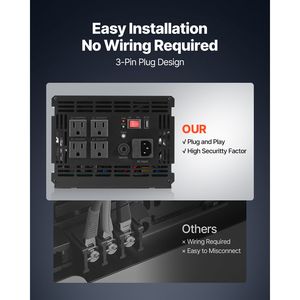 Sistema di Alimentazione Continua con Pompa di Drenaggio a Commutazione Automatica 3000W, Batteria di Backup e UPS a Onda Sinusoidale Pura - Product Image 4
