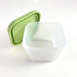 Silicone Baby Food Storage Containers Square Clear, Infant Toddler Lunch <b>Box</b> <b>Snack</b> Boxes, Reusable Freezer & Dishwasher Safe - Product Image 3