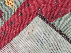 Ocean Art Collection Premium Quality Wool/Cotton Kilim Handknotted Cut Pile Rug Eco-Friendly Washable Medium Thick Medallion - Product Image 3