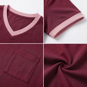 เสื้อยืดคอวีสำหรับผู้หญิงสมัยใหม่ ผ้าฝ้ายสวมใส่สบาย น้ำหนักเบา เหมาะสำหรับทุกวัน มีสไตล์ ทันสมัย - Product Image 6