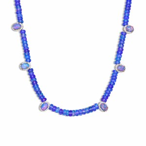 Plain Bead <b>Necklace</b> with Multiple Oval Charms Minimal Plain Bead <b>Necklace</b> with Oval Charm Details Elegant Plain Bead <b>Necklace</b> wi - Product Image 4