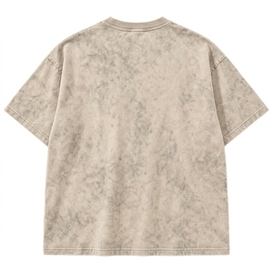 Camiseta Premium para Hombre con Lavado Ácido, Textura Vintage Desgastada, Tela de Algodón, Ajuste Cómodo, Manga Corta, Moda Urbana, OEM - Product Image 2