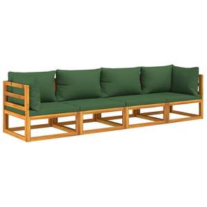 Conjunto de Muebles de Jardín con Cojines Verdes - Product Image 3