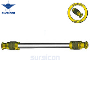 Transfer Adaptor Luer <b>Lock</b> 4.5 cm / 1-3/4" Length 4 mm Diameter Gold Finish Stainless Steel Surgical <b>Medical</b> Instruments - Product Image 5