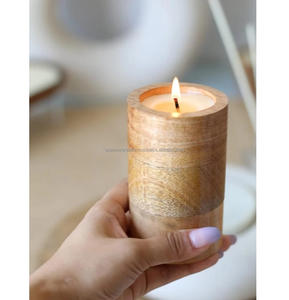 Portavelas de Madera Natural Ecológico para Decoración del Hogar y Hoteles - Product Image 4